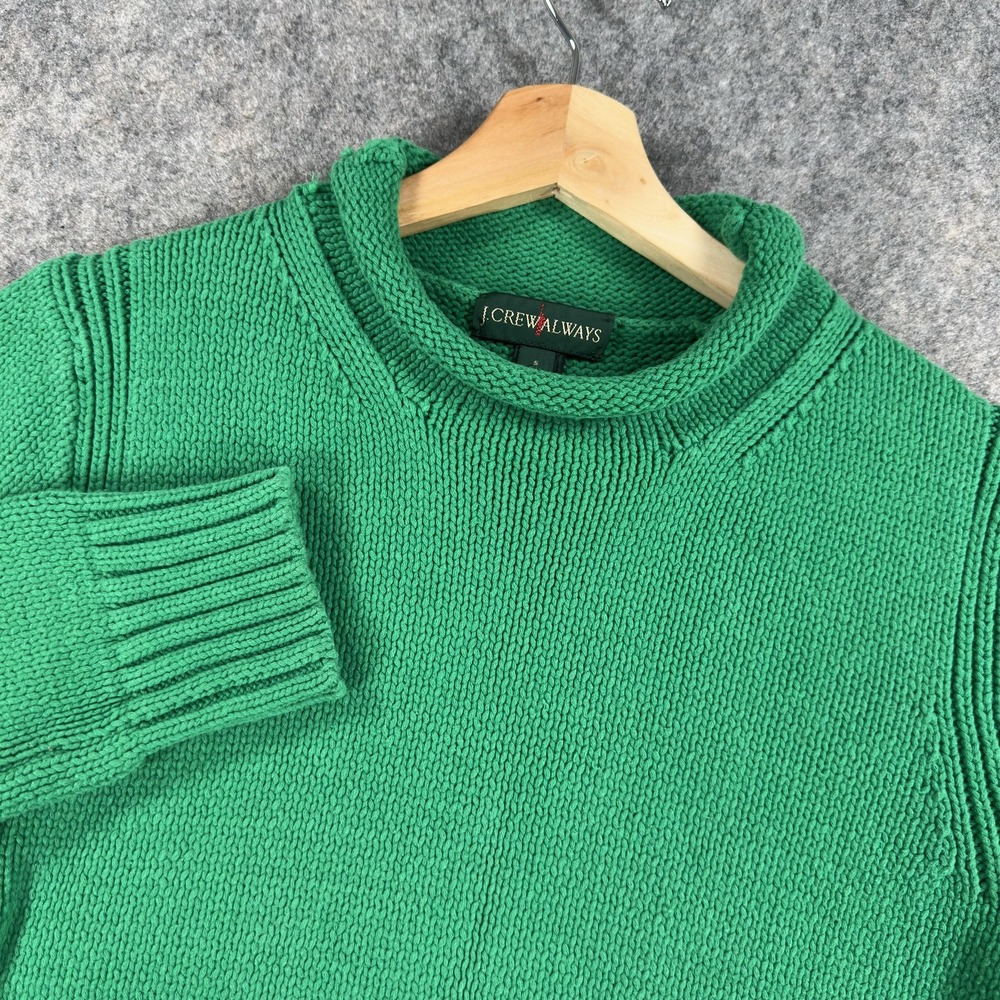 J.Crew Always 1988 Roll Neck Sweater Womens Small Green Cotton Nylon